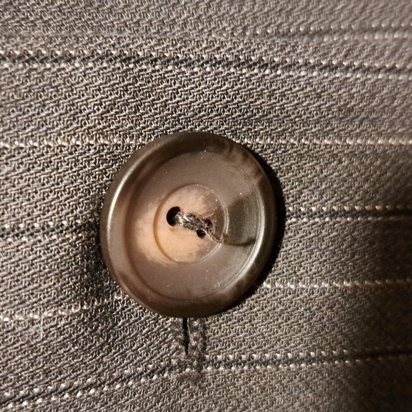 Vintage old schoolSmart set pinstripe men style woman's gray jacket Tall size 13 - Picture 8 of 10